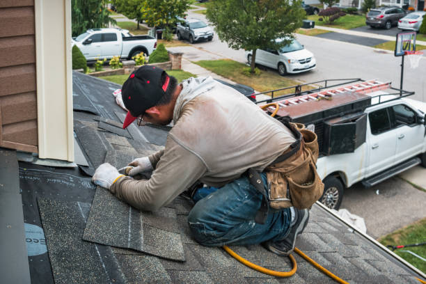 Professional Roofing technician working in Temperanceville, VA